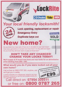 Are you a new home owner? Flyer - Change your locks